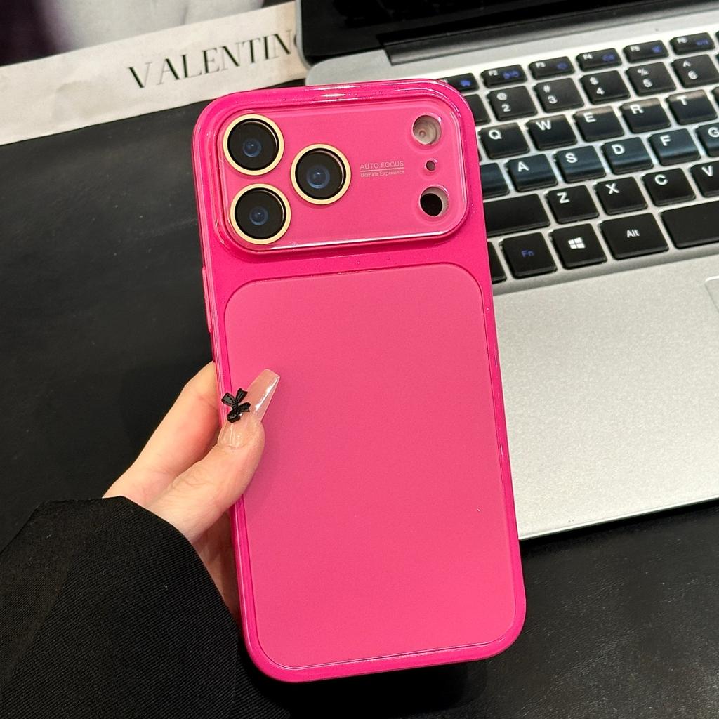 Флуоресцентный Глянцевый PC Чехол Для Телефона Для iPhone 17 16 15 14 13 Pro Max Защита Объектива Камеры Сенсорной Кнопки Ударопрочный Чехол