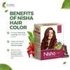 Натуральная хна для волос Nisha Красно-коричневая 90 г Упаковка 1 шт. Травяной полуперманентный краситель для шелковистых блестящих волос