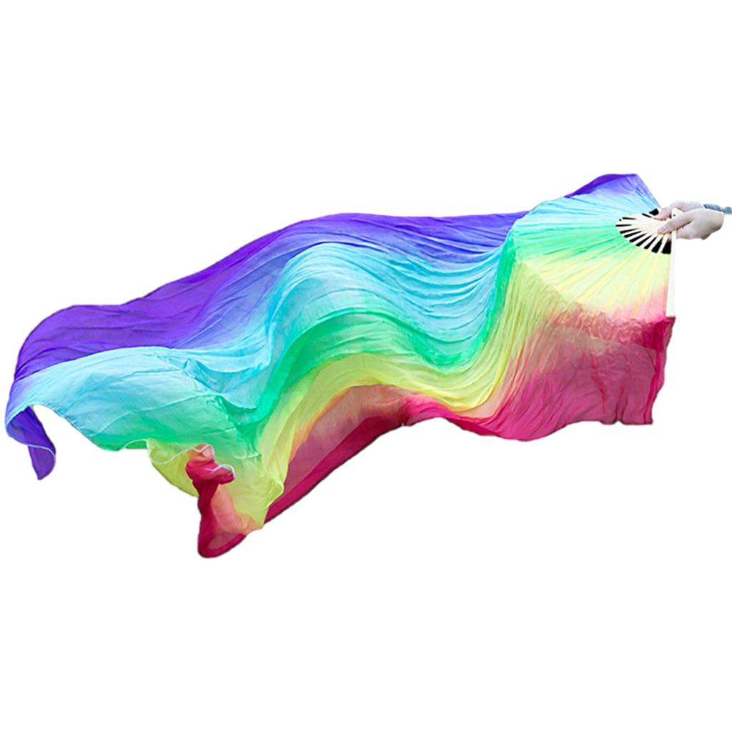 Профессиональный искусственный шелк веер для танца живота элегантный длинный веер для любителей танцев учителей студентов 150 см