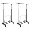 VidaXL Adjustable Coat Racks 2 Pcs 1 Hanging Rail