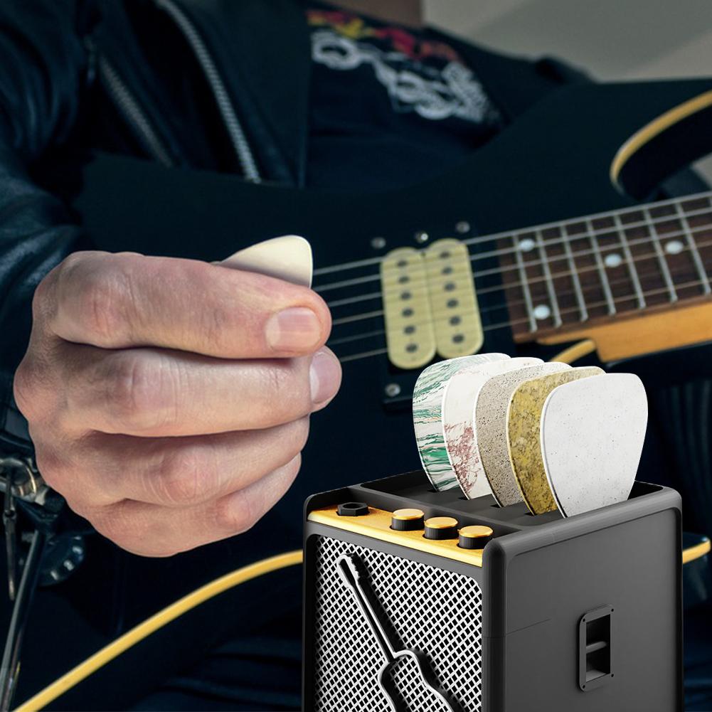 Guitar Picks Holder 3D Printed Plectrum Storage Box Retro Guitar Amp Model Guitar Picks Holder for Picks Storage and Display