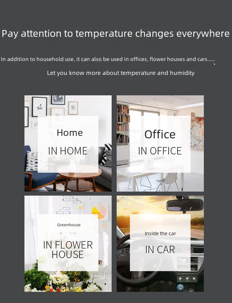 Pandun 1 см Тонкий Цифровой Комнатный Термометр и Гигрометр для Умных Домов