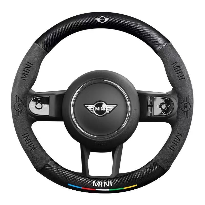 Чехол из замши на руль автомобиля Автостайлинг Интерьер Для Mini Cooper One JCW F54 F55 F56 F57 F60 R52 R53 R55 R56 R57 R61