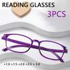 3 шт. Модные очки для чтения Женские Новые Высокой Четкости Очки от Пресбиопии с Защитой от Синего Света Сверхлегкие Компьютерные Очки от +1.0 до +3.0