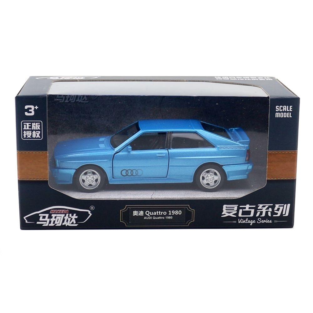 1/36 Scale Quattro Toy Car Model Miniature Free Wheel Pull Back Doors Openable Diecast Metal Collection for Children Boy