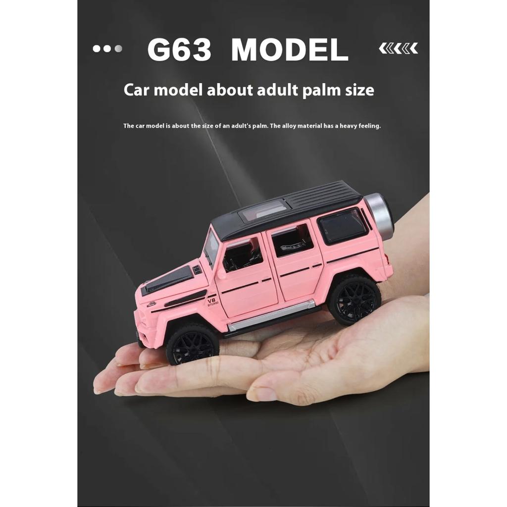 Игрушечная модель автомобиля Benz G63 из сплава в масштабе 1/32 со звуком, светом и пружинным механизмом - Идеальный подарок для детей и автолюбителей - Подлинная