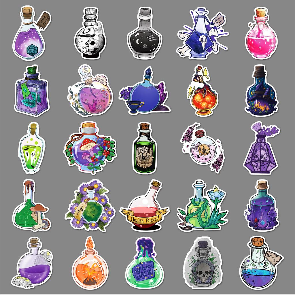 50 Наклеек Граффити Магическое Зелье Персонализированное Креативное Украшение Чехол для Мобильного Телефона Чемодан Стакан для Воды Водонепроницаемые Наклейки