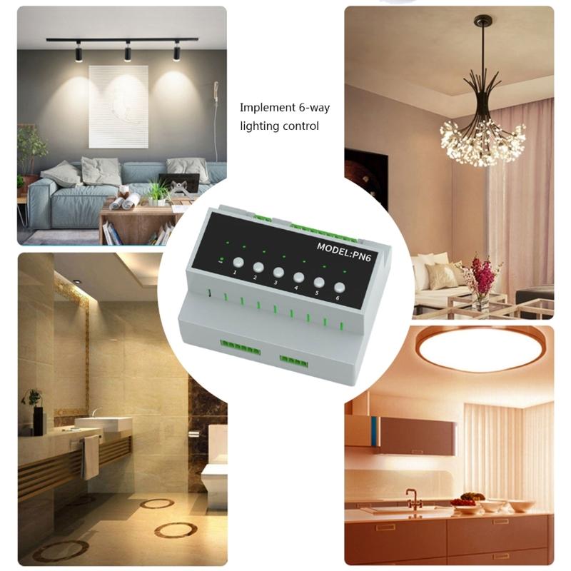 6 Channel 16A Relays Switches Module Remote Control Appliance Control Module Intelligent Home Networks Switches Module