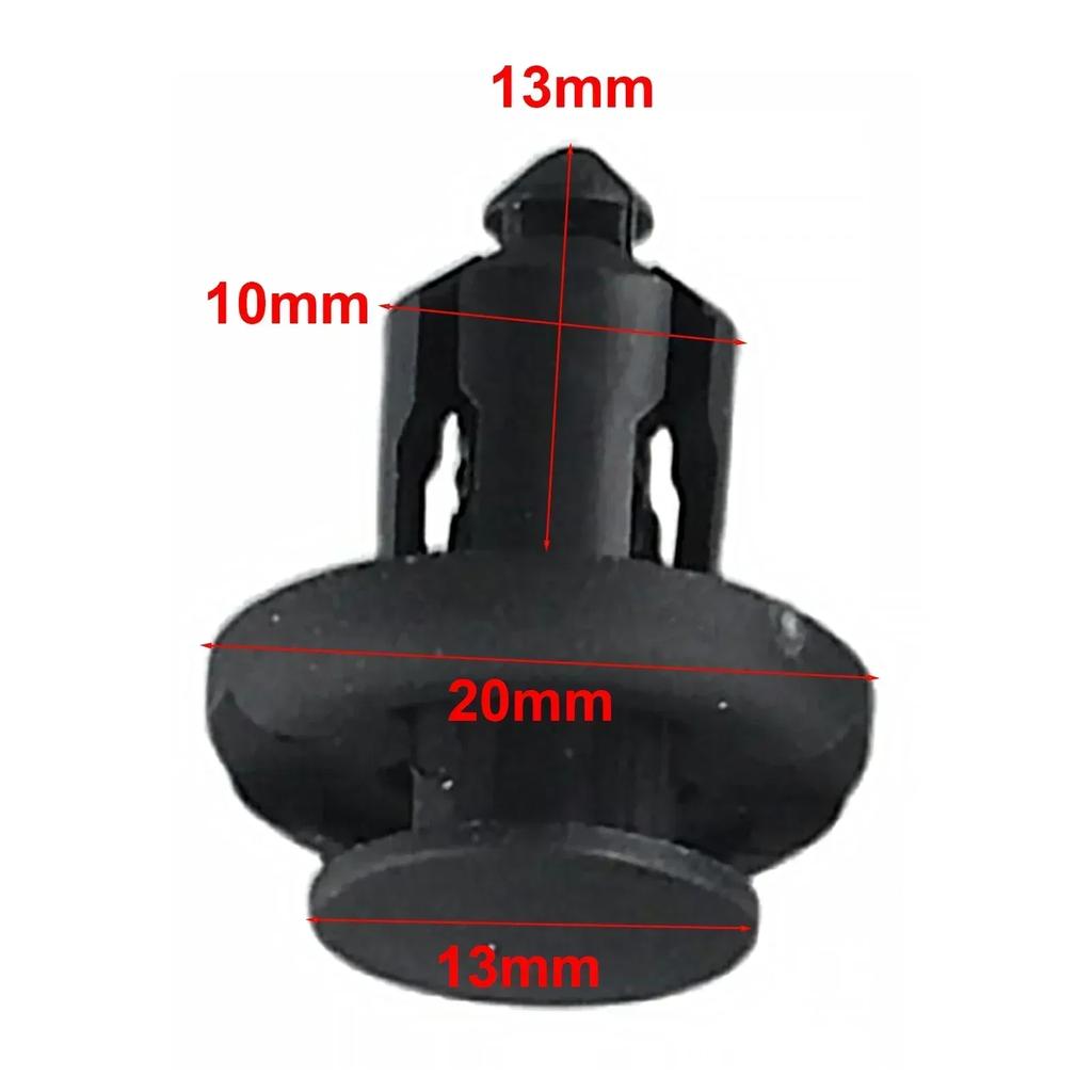 50pcs 10mm Hole Car Nylon Rivet Fastener Bumper Clip Retainer Screw Fender For ------------===ar Fasteners Clip Auto Accessories