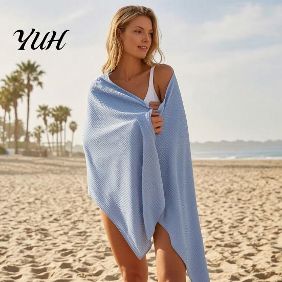Compact Sand Free Pool Towel Quick Dry Microfiber Beach Towel, Lightweight Swim for Adults, Portable Essentials Absorbent Travel Bath Sports