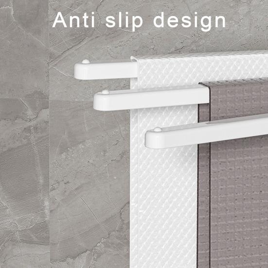 Вращающаяся вешалка для полотенец, 3 стойки, вращение на 180 градусов, настенная, без перфорации, ванна для ванной комнаты