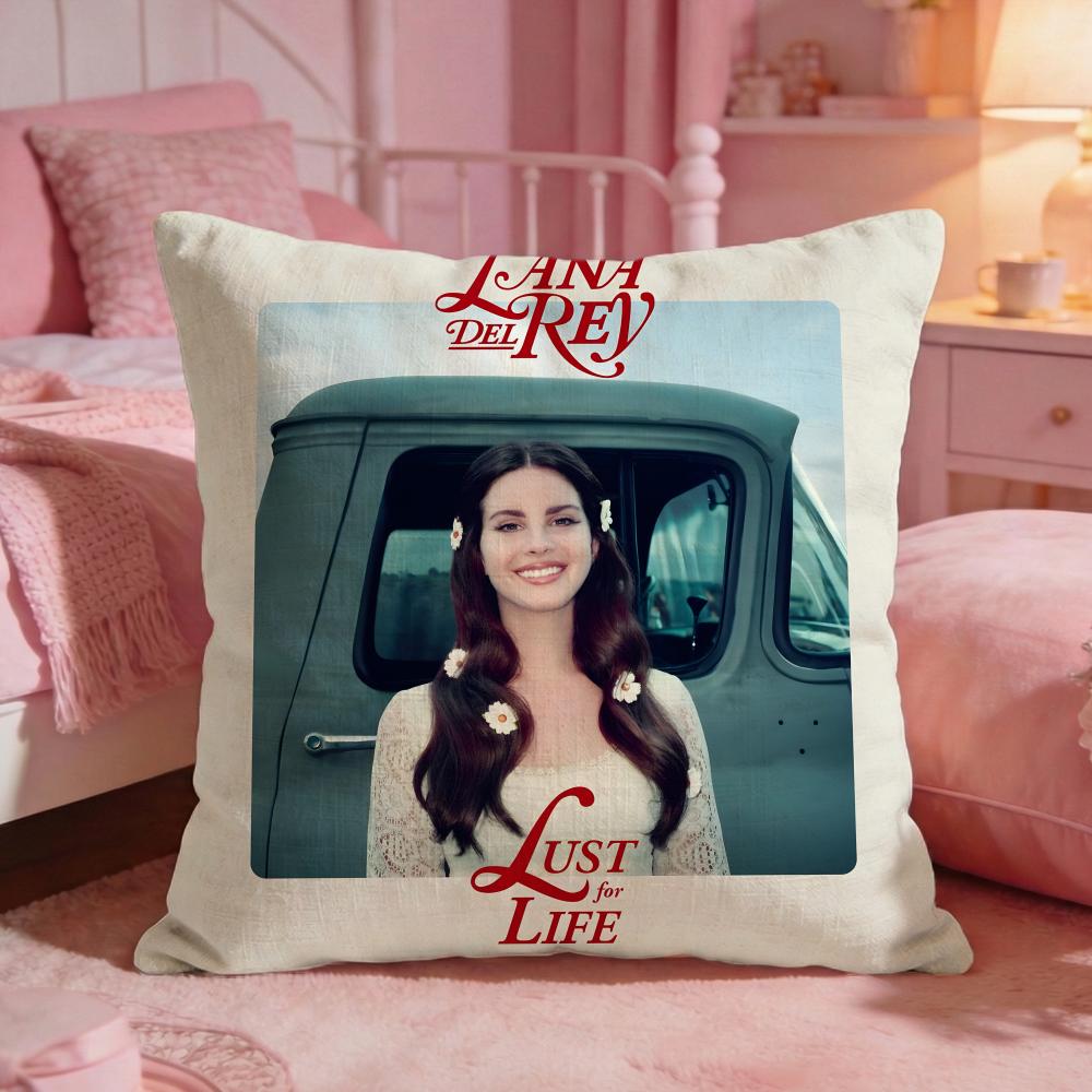 singer lLana Del Rey Cushion Cover Premium Comfort Reversible Pillow Cove Two in One Design for Any Room Car Interior