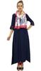 Women's Indian Designer Asymmetrical Hem Blue Rayon Kurta With