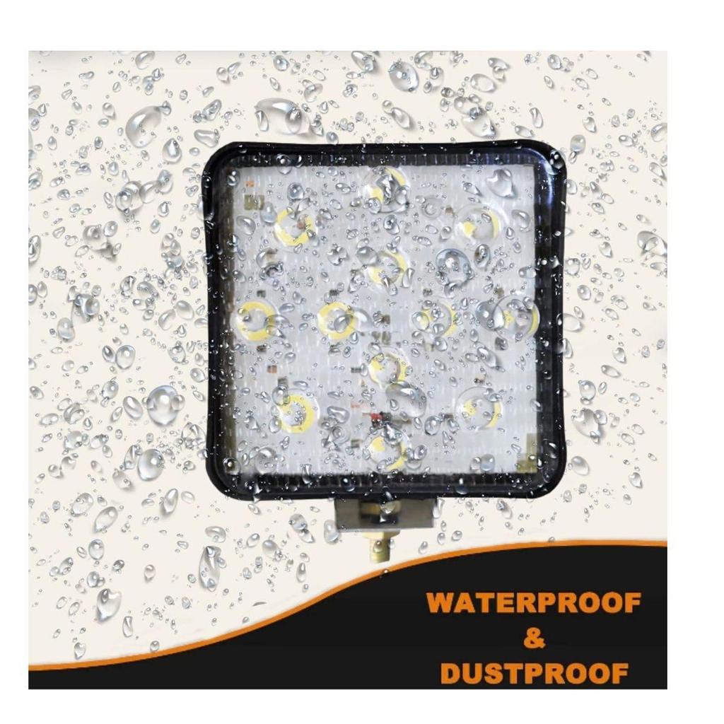 Светодиодные фары-поды 4,1 дюйма 24 В квадратные светодиодные внедорожные фары для трактора заливающего света | Противотуманные фары-поды для внедорожника, грузовика, трактора JCB (Пакет из 4)