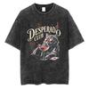 Vintage Washed Dungeon Crawler Carl Hi Zev Princess Donut Cat Meme T Shirts Men Women Clothing Fashion Oversized Cotton Tshirt