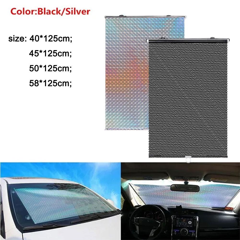 Car Automatic Retractable Shade Car Suv Windshield Shade Windshield Front Cover Folding Retractable Wi L1r7