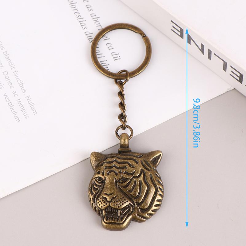 Двусторонний брелок с головой тигра, статуя тигра, кулон, автомобильный брелок для ключей, рюкзак, подвески, сумка, декор, ювелирные аксессуары