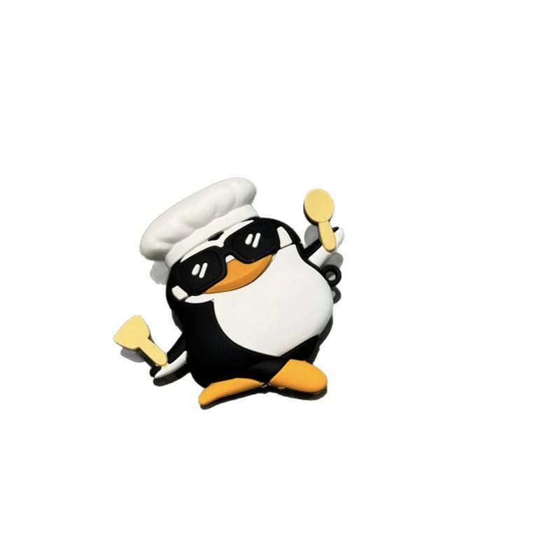 Niche abstract elegant penguin suitable for airpodspro1 protective case 1 apple earphone case 1 generation 1 generation pro1 soft