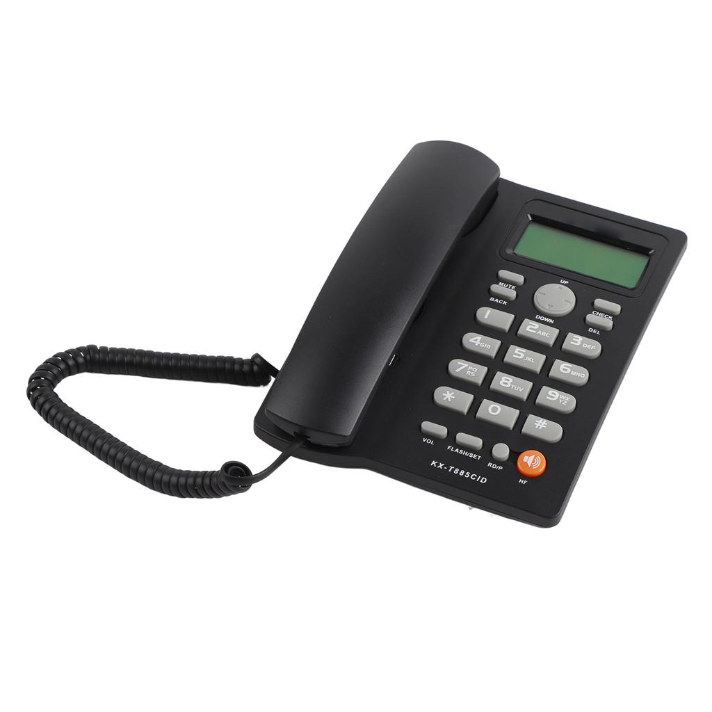 Caller ID Telephone Hands Free Calling Home Office Hotel Landline Phone English (Black)