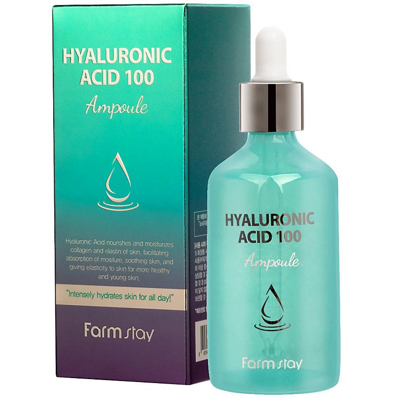 FARM STAY Hyaluronic Acid 100 Ampoule 100ml AUTHENTIC STORE
