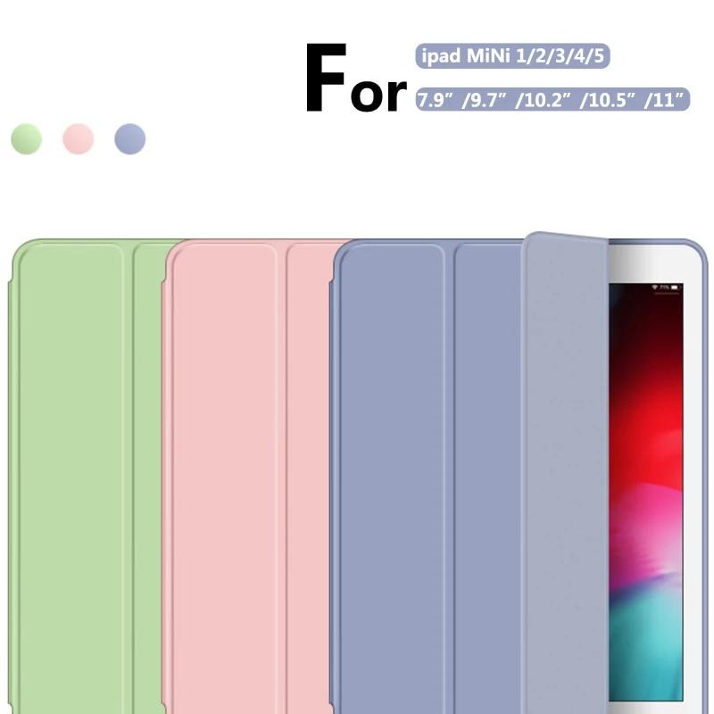 Чехол из искусственной кожи для iPad Pro 12,9 11 2021 2020, умный чехол для iPad 10,2 7/8/9 поколения Mini 6 5 Air 4 3 2 1 iPad 2017
