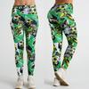 High Waisted Cartoon Soccer Leggings, Women's Yoga Clothes, Yoga Pants, Elastic Sports Pants, Printed Leggings