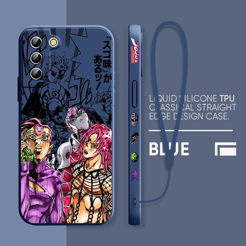 Чехол для телефона Anime JOJO Villain Diavolo Dio для Samsung Galaxy S23 S22 S21 S20 Pro FE Note 20 Plus Ultra Liquid с левой веревкой