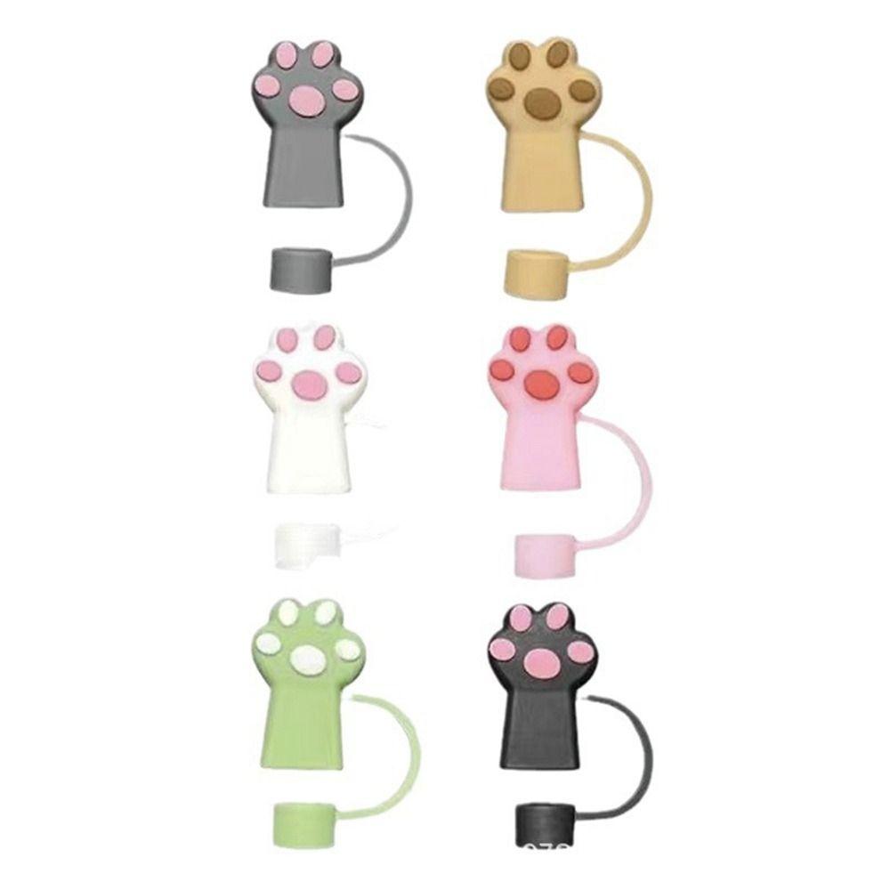 Dust-proof Drinking Dust Cap Reusable Straw Tips Cover New Silicone Straw Plug Water Glass