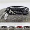 Fashion New Bangles Men Jewelry Accessories Pu Leather Feather Charm Bracelets