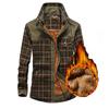Мужские осенне-зимние повседневные толстые теплые рубашки Camisa Masculina Chemise Homme мужские шерстяные флисовые пальто в стиле милитаркоати