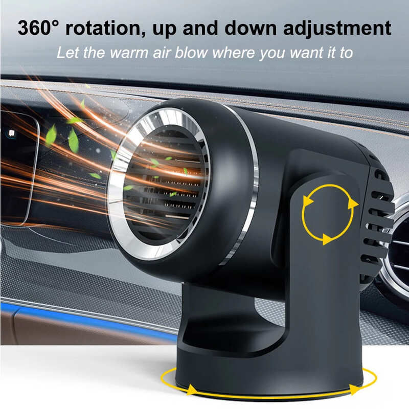 12V 120W Car Heater Fan Portable Fast Heating Fan Heater Defogger Defrost Windshield Demister Warm Heater Auto Anti-Fog Heater