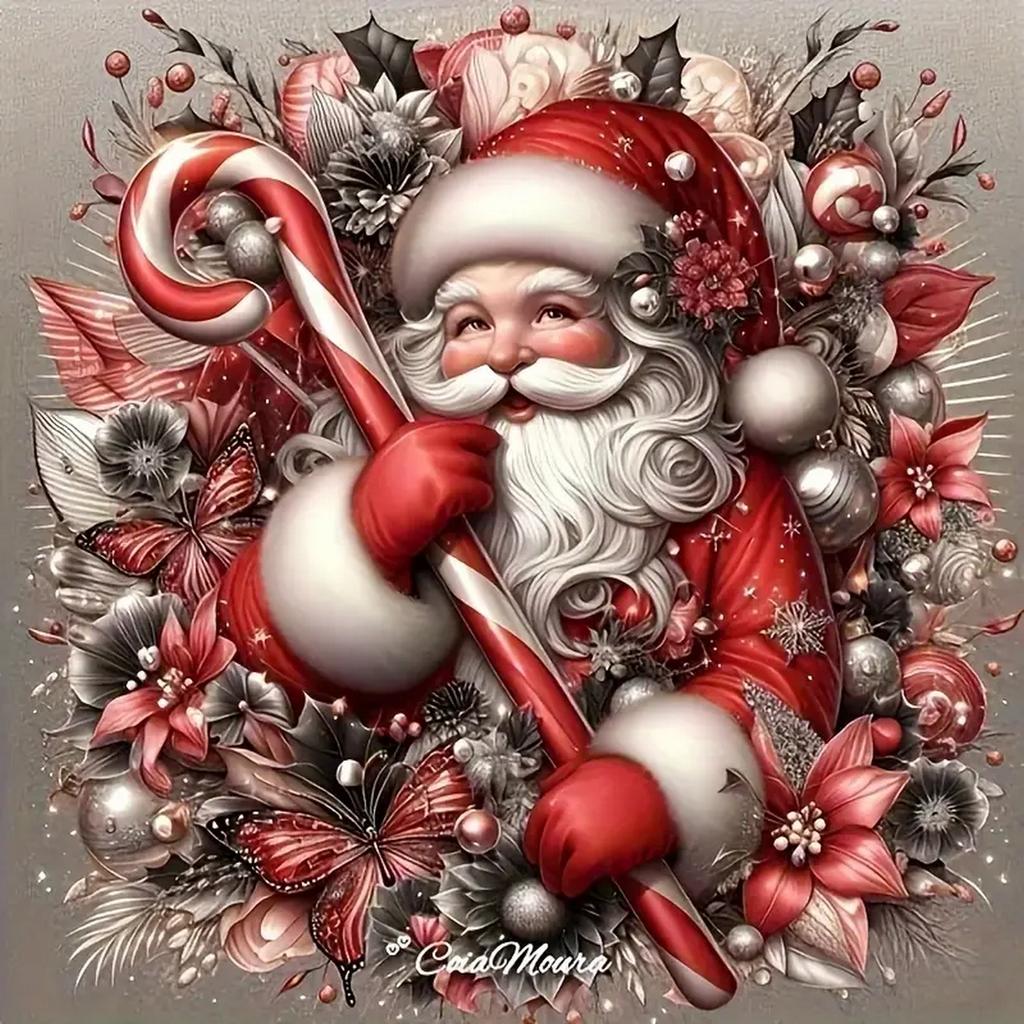 DIY Полная круглая алмазная картина вышивка крестом Счастливого Рождества Санта-Клаус Снеговик Домашнее украшение Искусство Алмазная живопись 5d Алмазная художественная живопись