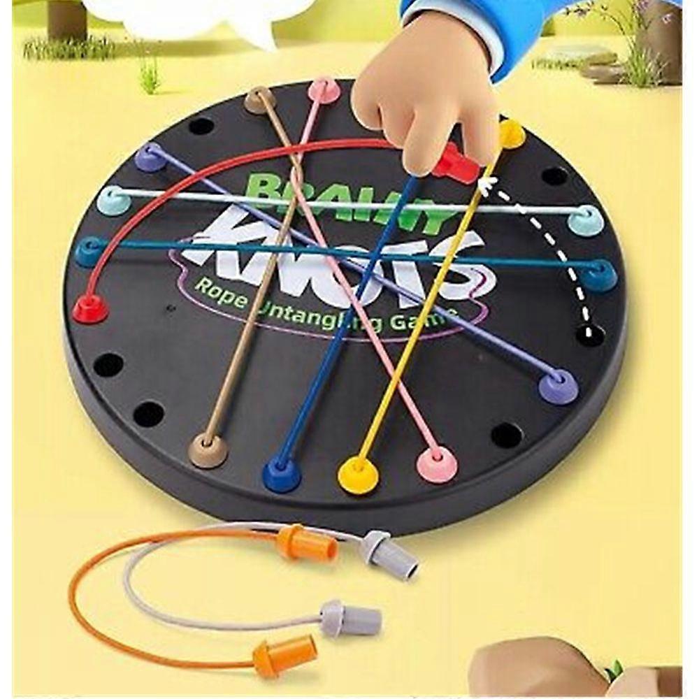 Brainy Knots Rope Untangling Table, Logic Puzzle Board Game
