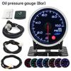 2 Inch 52MM Oil Press Gauge Smoke Lens 0-10 Bar PSI Oil Pressure Meter With Stepper Motor Oil Pressure Sensor 1/8NPT Turbo Boost