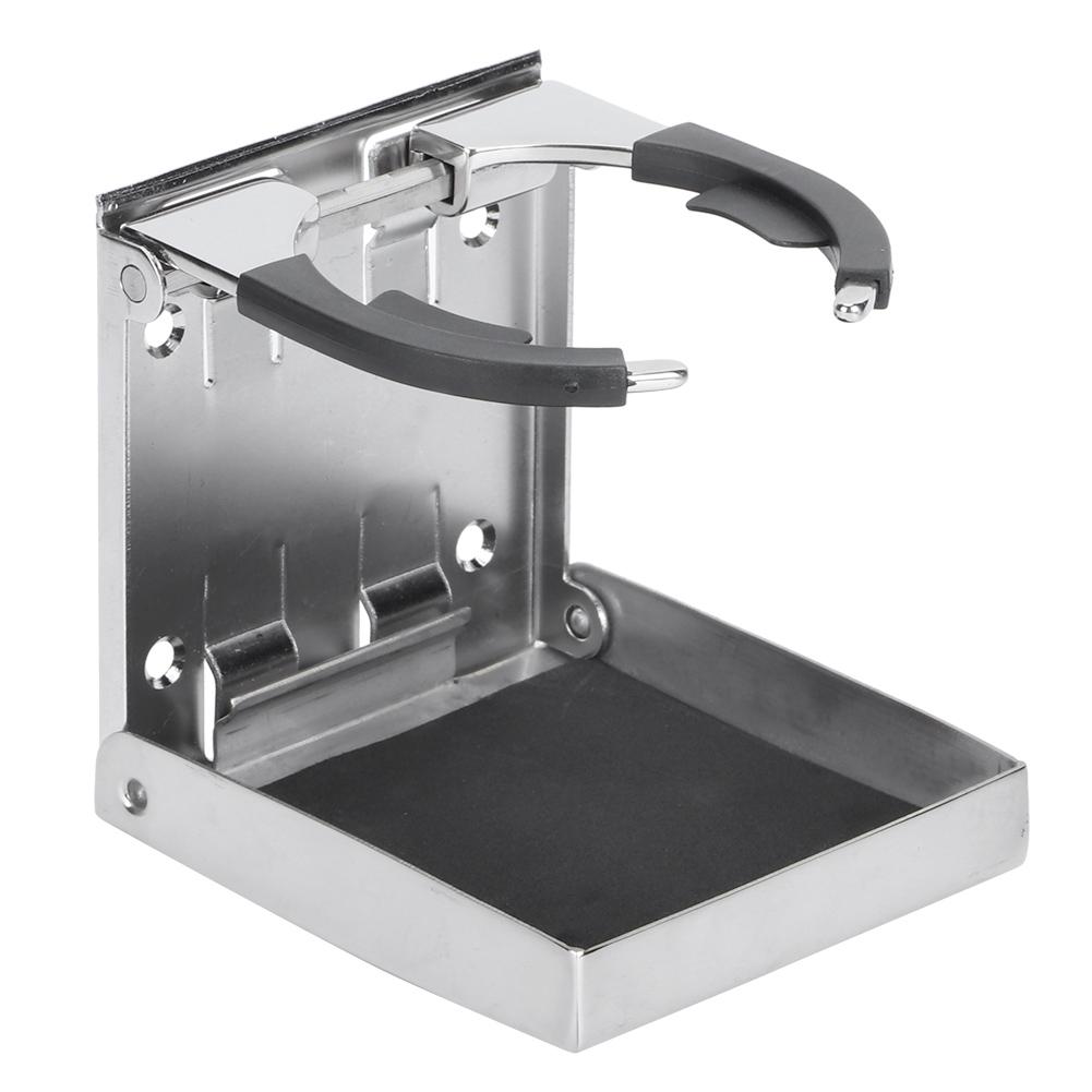 Stainless Steel Folding Drink Cup Bottle Holder for Marine Boat Truck RV Adjustable