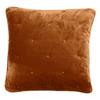 Velvet Cushion Cover - "Gipsy" Topstitching Finish Southern Wind - Gipsy Camel - Cushion 45 X 45 Cm