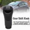 5 Speed Manual Gear Shift Knob Stick Car Gear Shift Knob Replacement Black Plastic For Ford Fiesta Fusion Transit Connect 2002+