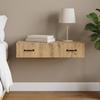 Wall Mounted Side Table Artisan Oak 87.5 x 34.5 x 17 cm