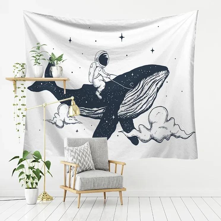Милый креативный фон с изображением животных, гобелен для спальни, гостиной, украшение стены дома, гобелен