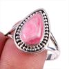 Natural Rhodochrosite Gemstone 925 Solid Sterling Silver Jewelry Ring S.10 C4y34