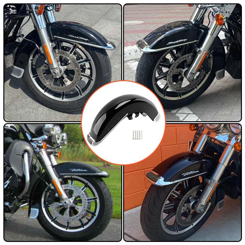 Motorcycle Front Fender Assembly with Tip Light Trim For Harley Touring Road King Electra Glide Street Road King Glide 2014-up