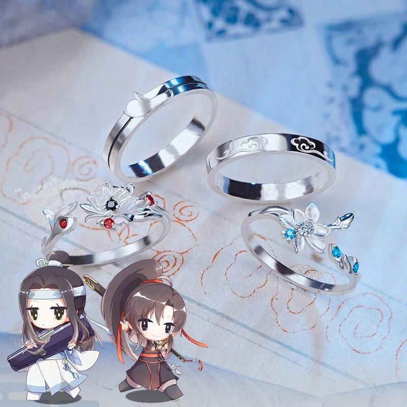 Кольцо «Грандмастер демонического культивирования» в стиле аниме Wei Wuxian Lan Wangji, кольца унисекс для косплея, Mo Dao Zu Shi, ювелирные аксессуары, реквизит