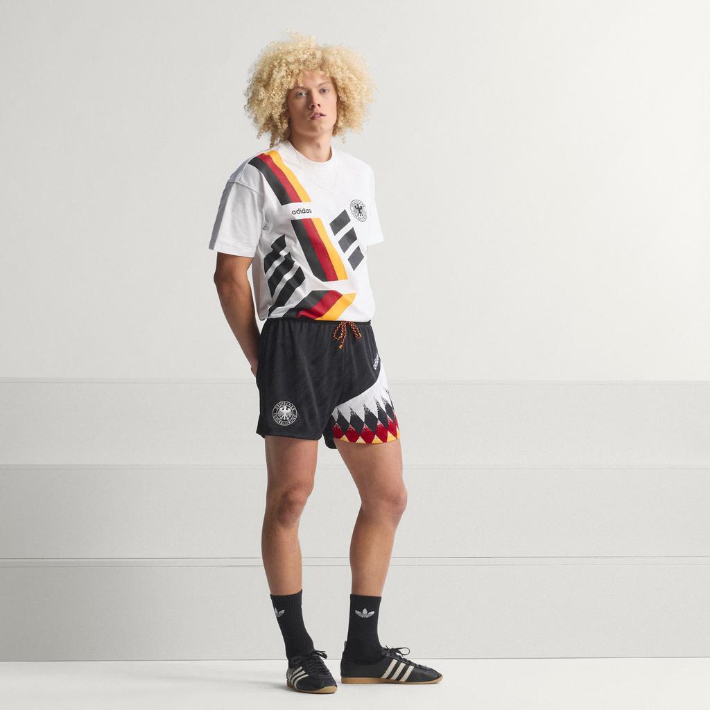 adidas Оригинальные футболки мужские белые с круглым вырезом средняя