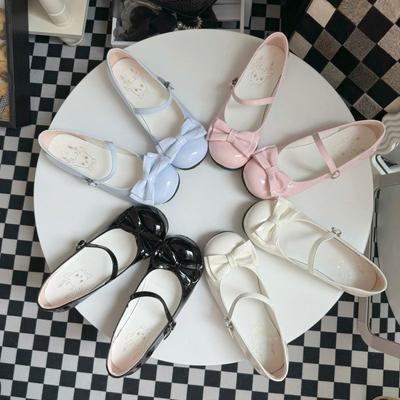 Французские милые туфли Мэри Джейн на толстом каблуке 2024 года, новые туфли в стиле Лолиты с круглым носком, студенческие туфли jk, маленькие кожаные туфли