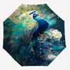 1PC peacock feathers Automatic Open/Close Umbrella Compact Folding Umbrella with 8-Rib Shaft lightweight esign, Highquality Fabric1150A
