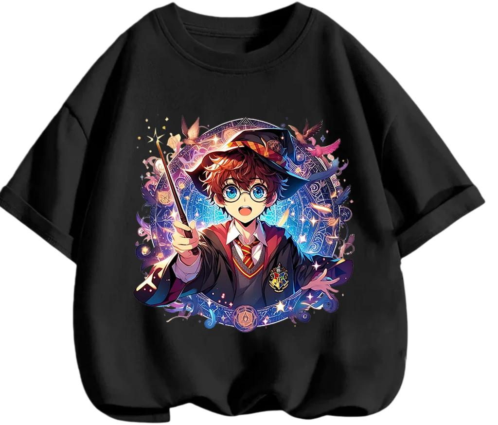 Premium Soft Harry Potter Short Sleeve T Shirt Summer Casual Cartoon Printed Children Daily Wear