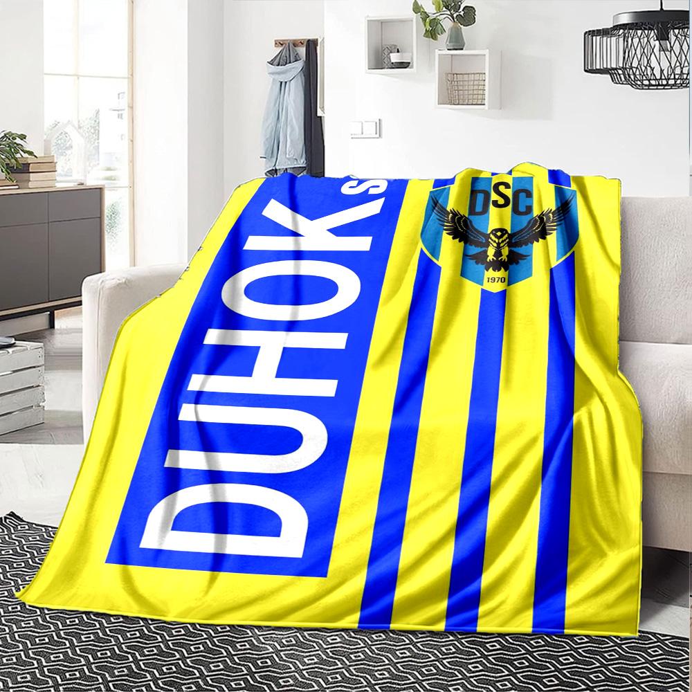 DUHOK SC Print Flannel Blanket High Quality Warm Comfortable Cover for All Seasons Perfect for Gifts Home Decor