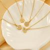 Light Luxury Elegant Gentle Zircon Geometric Necklace Femininity Titanium Steel Gold Clavicle Chain