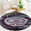 Heart Hmfc Custom Name Round Area Rug Carpet Rug For Living Room Bedroom Sofa Playroom Decor Nonslip Floor Mat