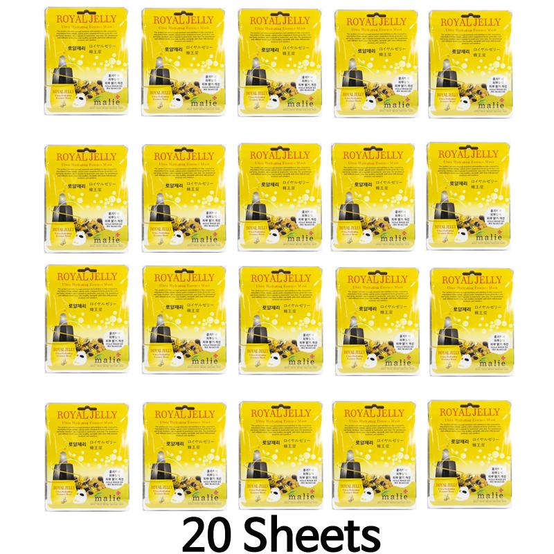 Face Mask Sheet Royal Jelly Hydrating Essence Mask Pack Skin Care (10 Sheets and 2 Options) Korean Cosmetics
